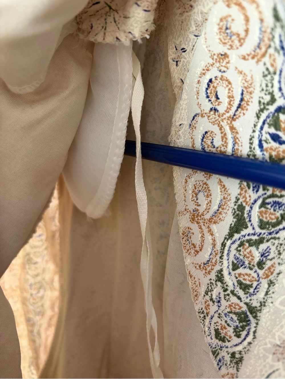 Beige Floral Button-Front Shirt - Picture 6 of 6